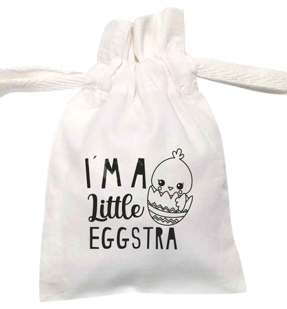 I'm a little eggstra | XS - L | Pouch / Drawstring bag / Sack | Organic Cotton | Bulk discounts available!