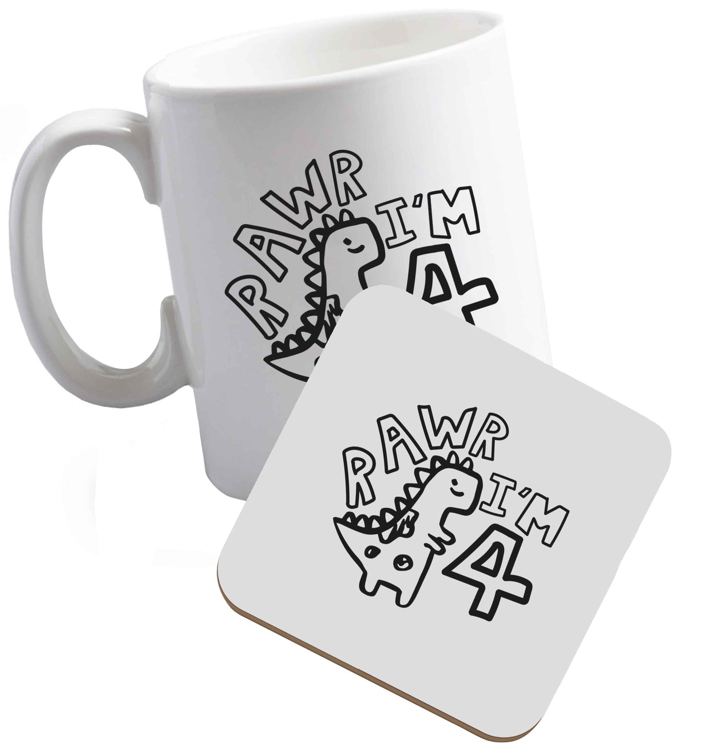 10 oz Tis The Season to Drink Whisky ceramic mug and coaster set right handed