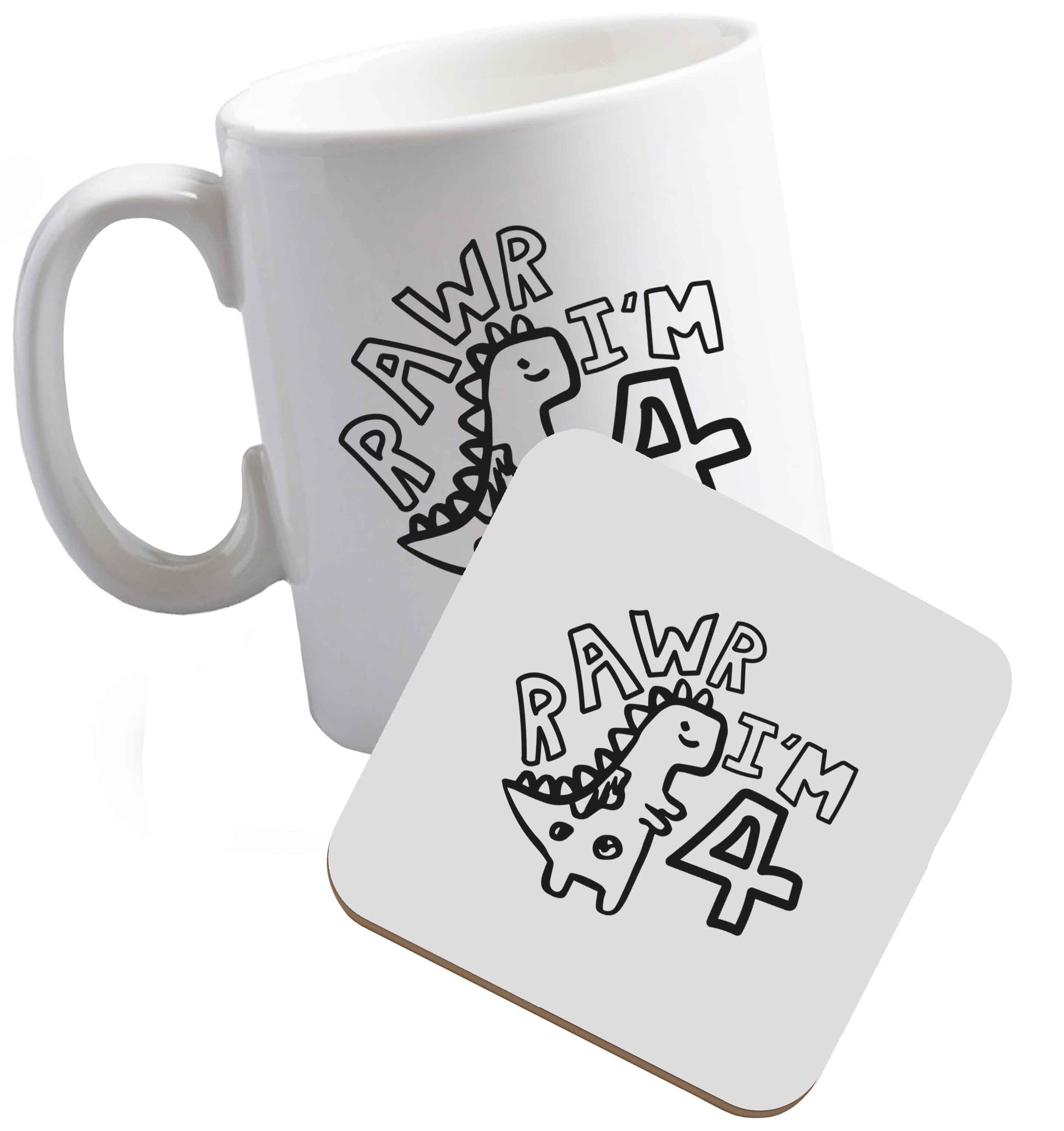 10 oz Tis The Season to Drink Whisky ceramic mug and coaster set right handed