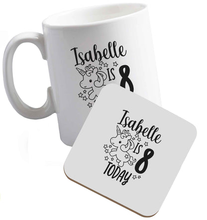 10 oz Tis The Season to Drink Whisky ceramic mug and coaster set right handed