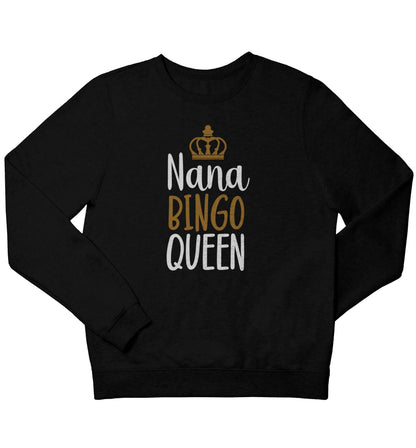 Personalised bingo queen children's black sweater 12-13 Years