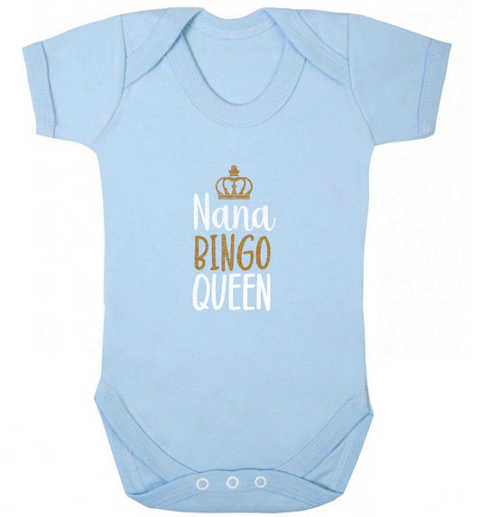 Personalised bingo queen baby vest pale blue 18-24 months