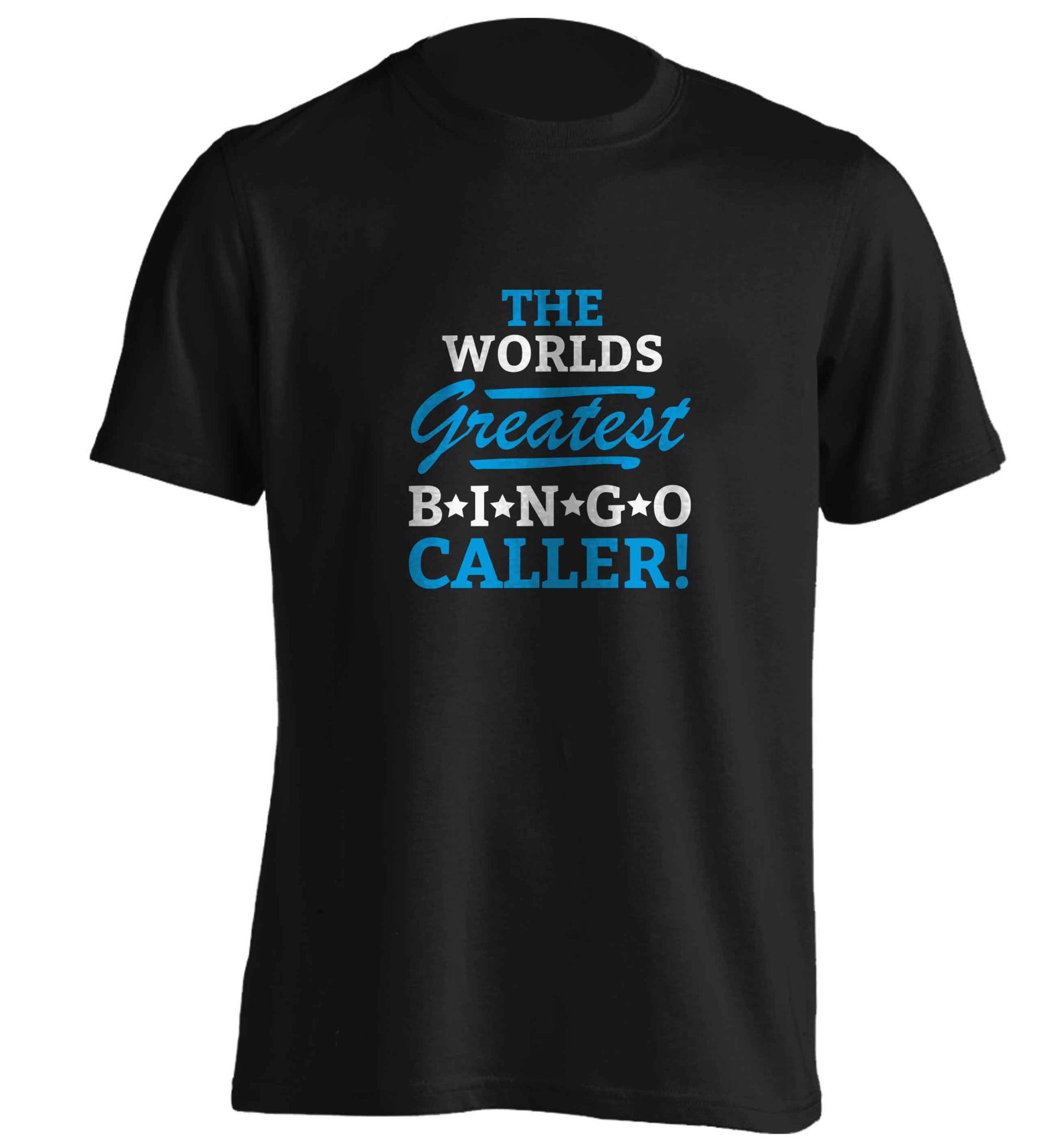 Worlds greatest bingo caller adults unisex black Tshirt 2XL