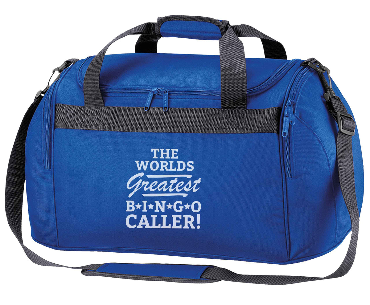 Worlds greatest bingo caller royal blue holdall / duffel bag