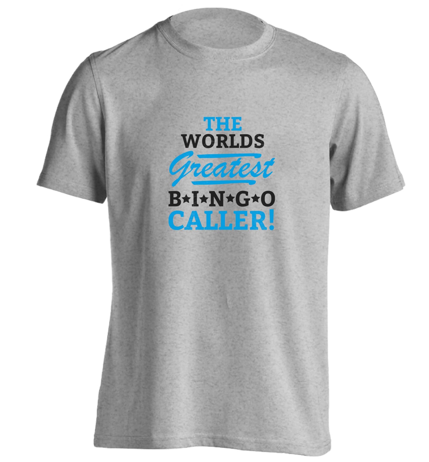 Worlds greatest bingo caller adults unisex grey Tshirt 2XL