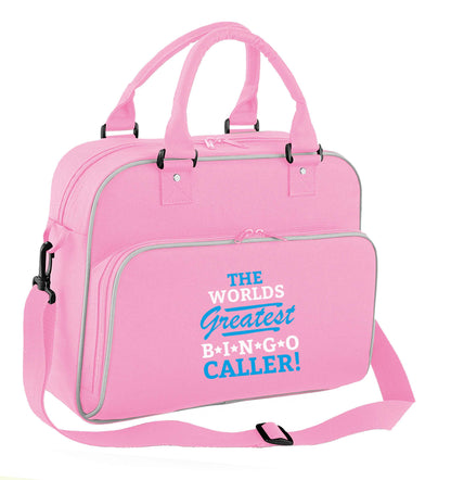 Worlds greatest bingo caller children's dance bag baby pink