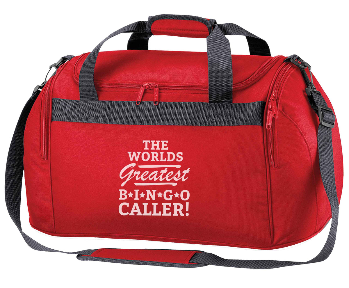 Worlds greatest bingo caller red holdall / duffel bag