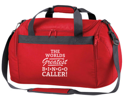 Worlds greatest bingo caller red holdall / duffel bag