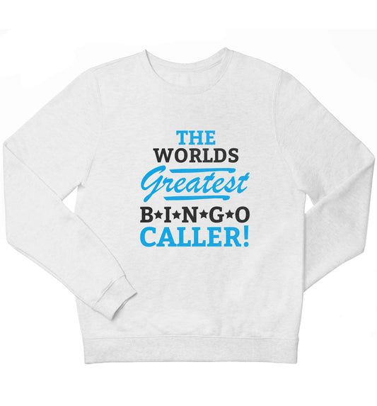 Worlds greatest bingo caller children's white sweater 12-13 Years