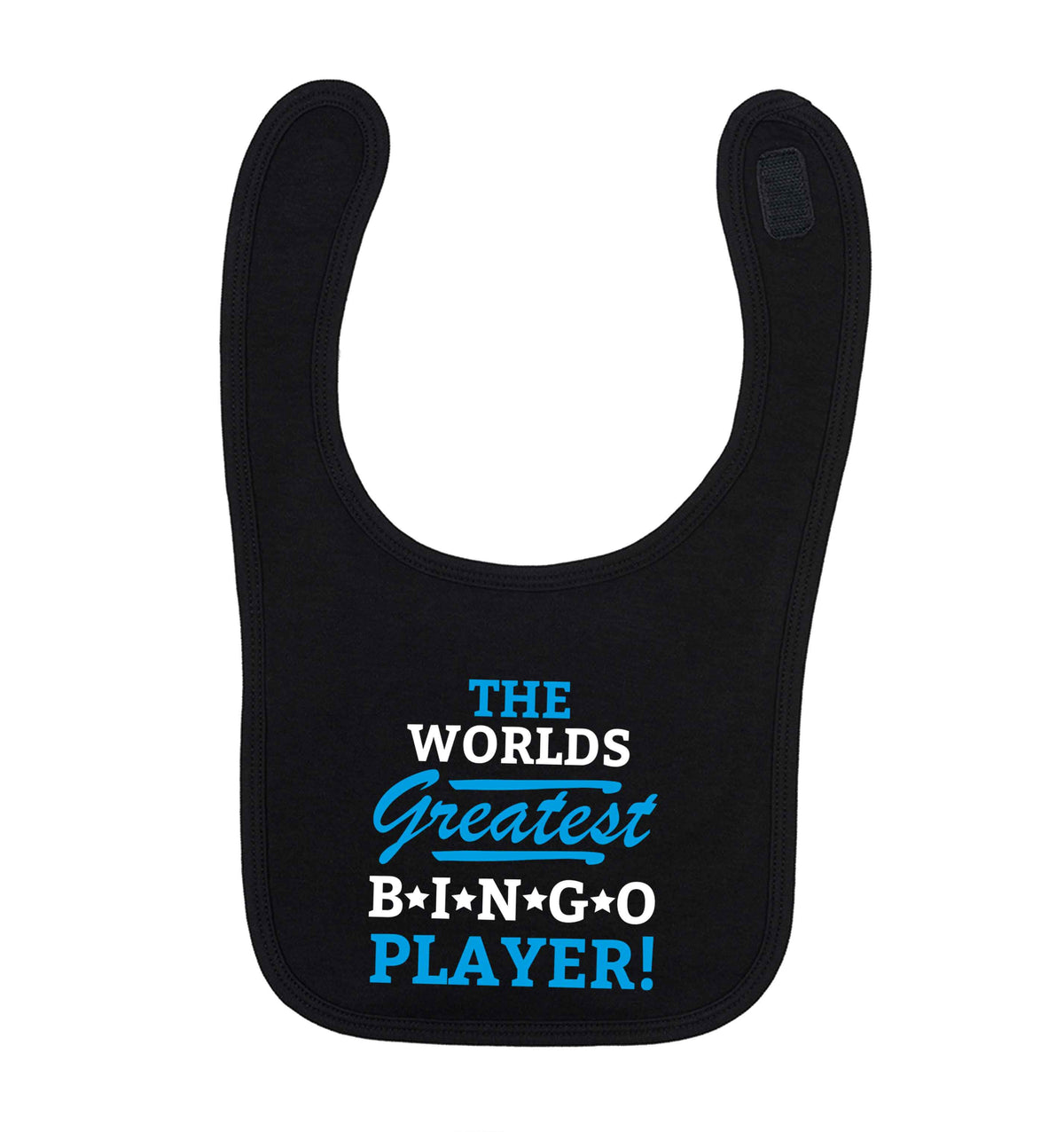 Worlds greatest bingo player black baby bib