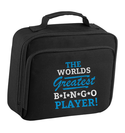 Worlds greatest bingo player insulated black lunch bag cooler