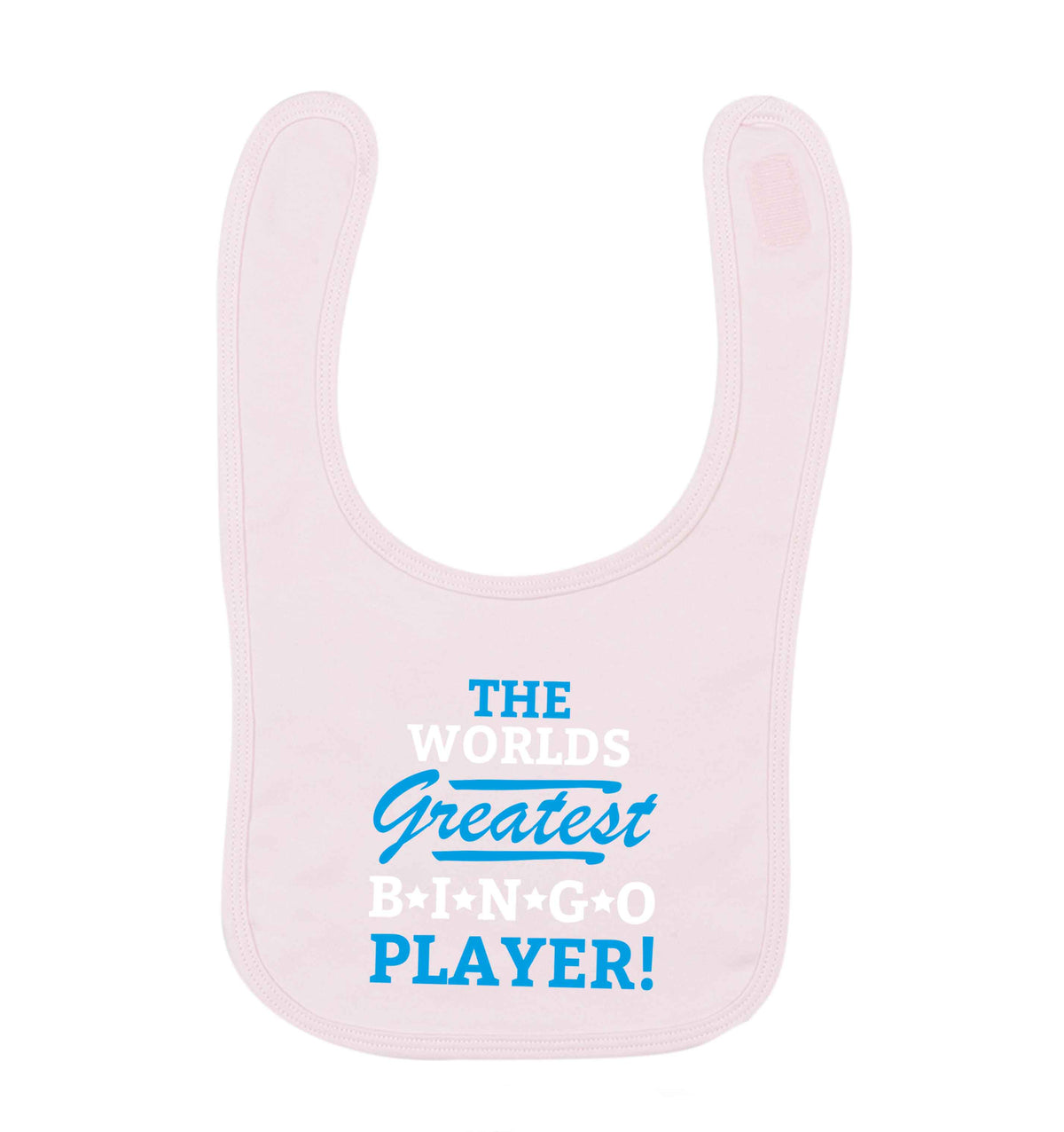 Worlds greatest bingo player pale pink baby bib