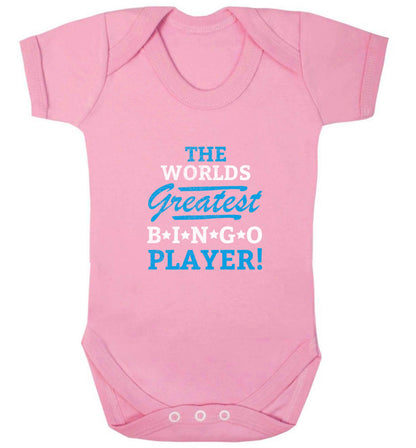 Worlds greatest bingo player baby vest pale pink 18-24 months