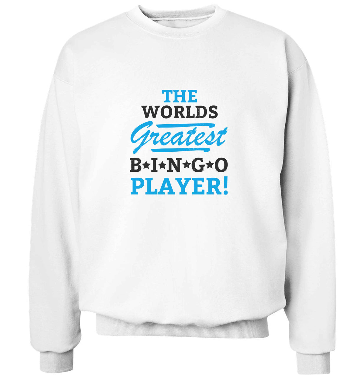 Worlds greatest bingo player adult's unisex white sweater 2XL