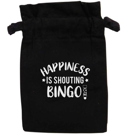 Happiness is shouting bingo! | XS - L | Pouch / Drawstring bag / Sack | Organic Cotton | Bulk discounts available!
