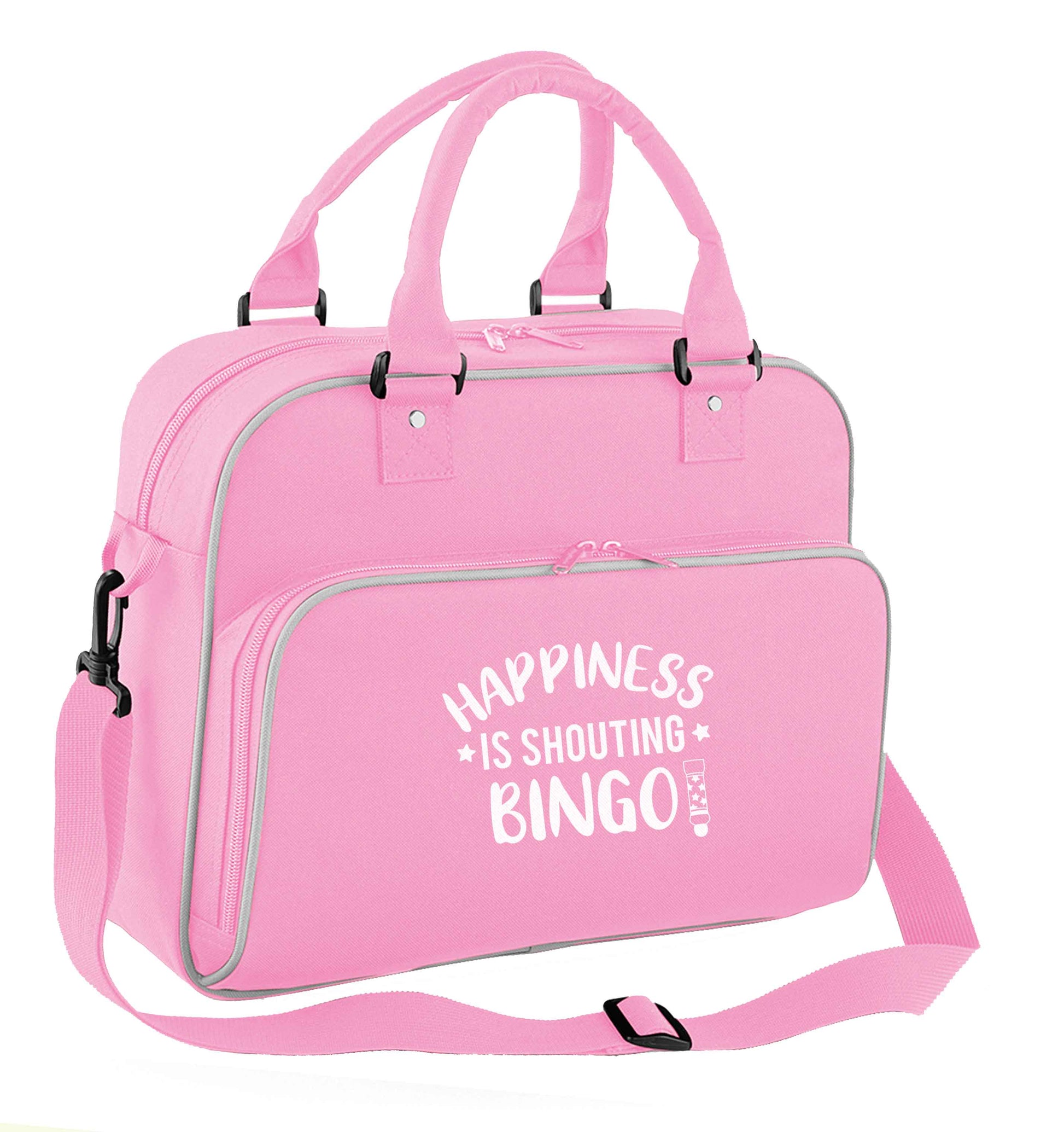 Happiness is shouting bingo! children's dance bag baby pink