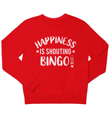 Happiness is shouting bingo! children's grey sweater 12-13 Years