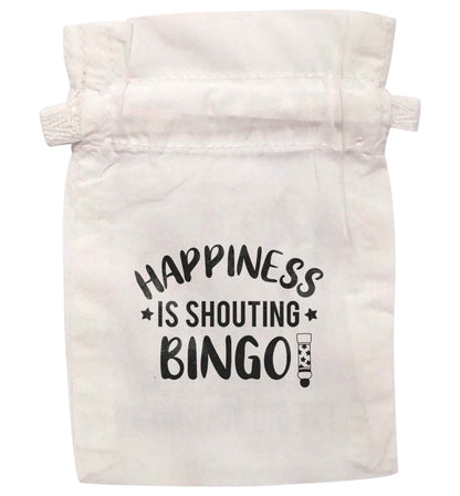 Happiness is shouting bingo! | XS - L | Pouch / Drawstring bag / Sack | Organic Cotton | Bulk discounts available!