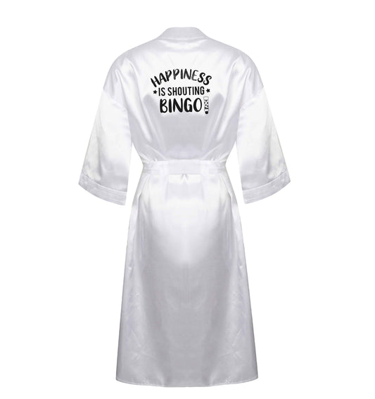Happiness is shouting bingo! XL/XXL white ladies dressing gown size 16/18