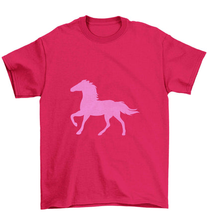 Pink horse Children's pink Tshirt 12-13 Years