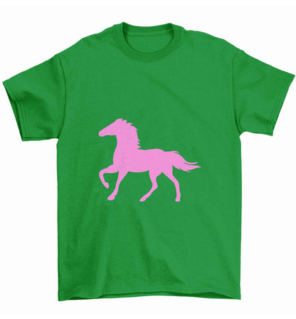 Pink horse Children's green Tshirt 12-13 Years