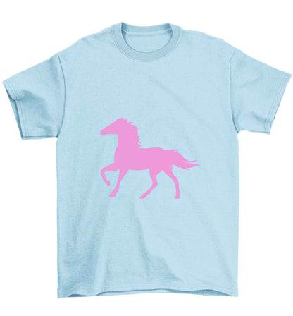 Pink horse Children's light blue Tshirt 12-13 Years