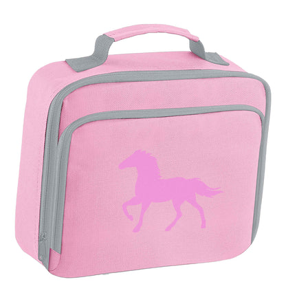 Pink horse insulated pink lunch bag cooler