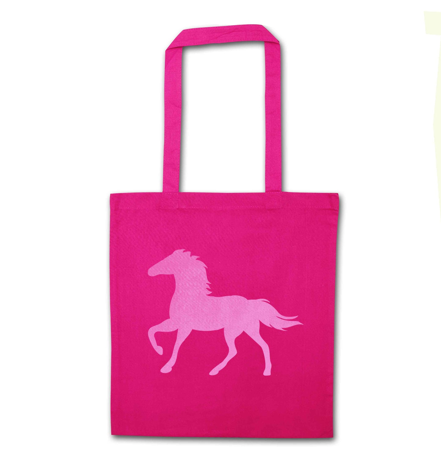 Pink horse pink tote bag