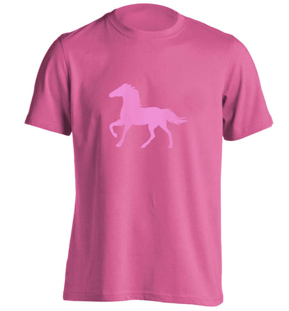 Pink horse adults unisex pink Tshirt 2XL