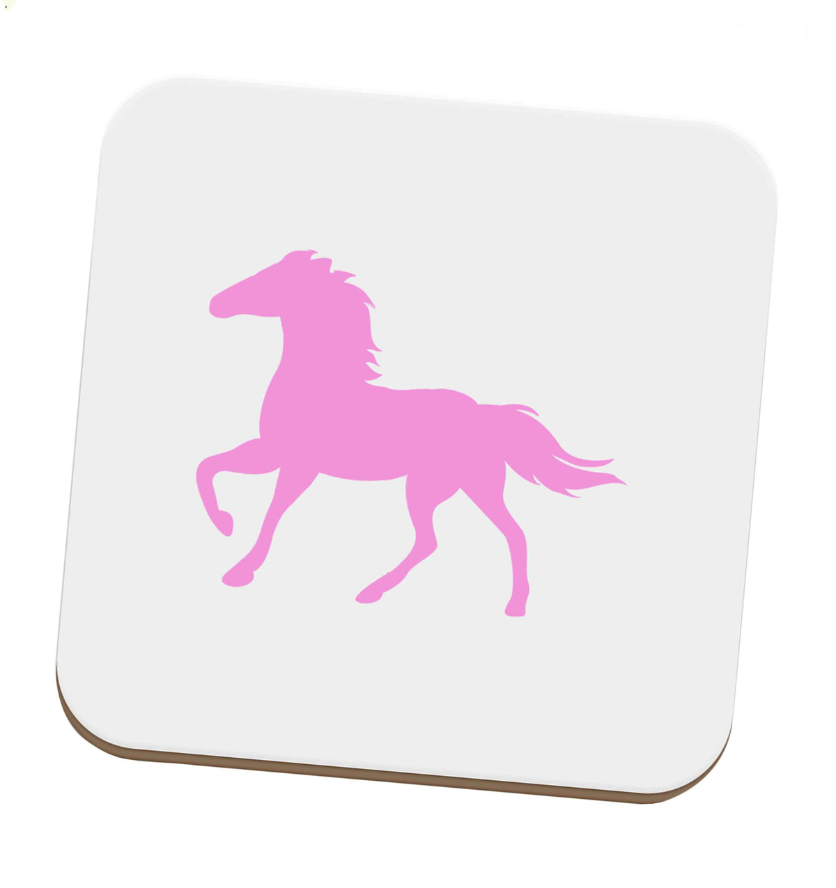 Pink horse set of four coasters