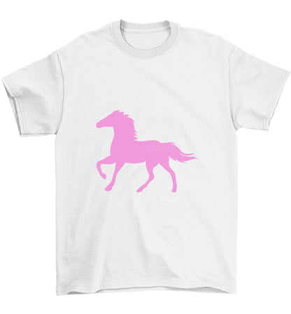 Pink horse Children's white Tshirt 12-13 Years