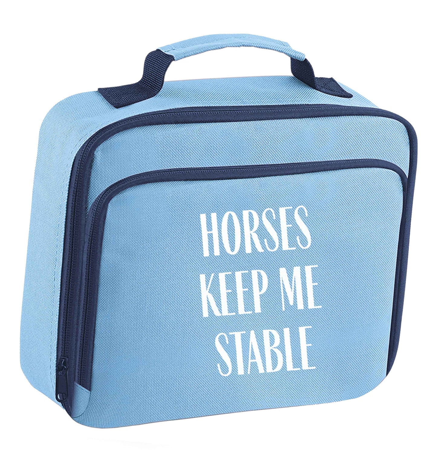 Horses keep me stable insulated blue lunch bag cooler