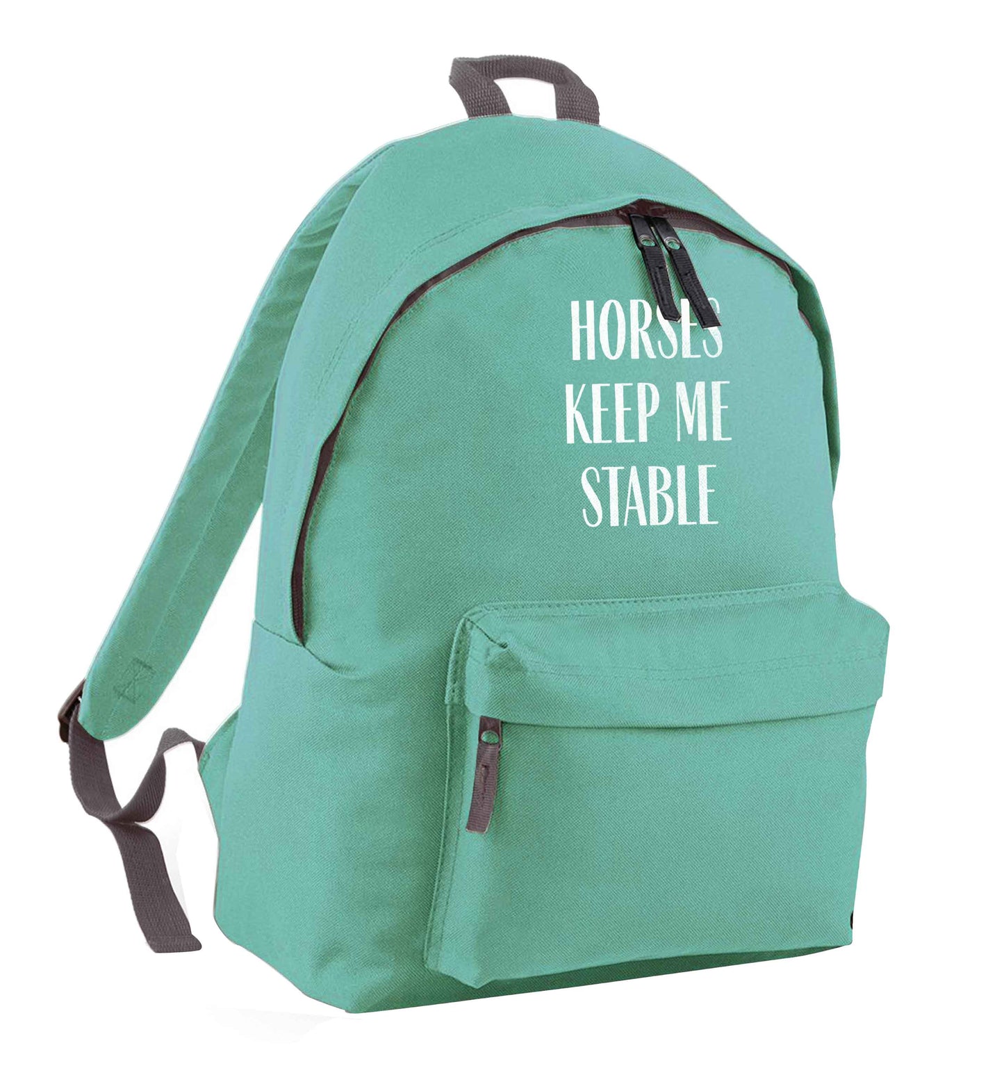 Horses keep me stable mint adults backpack