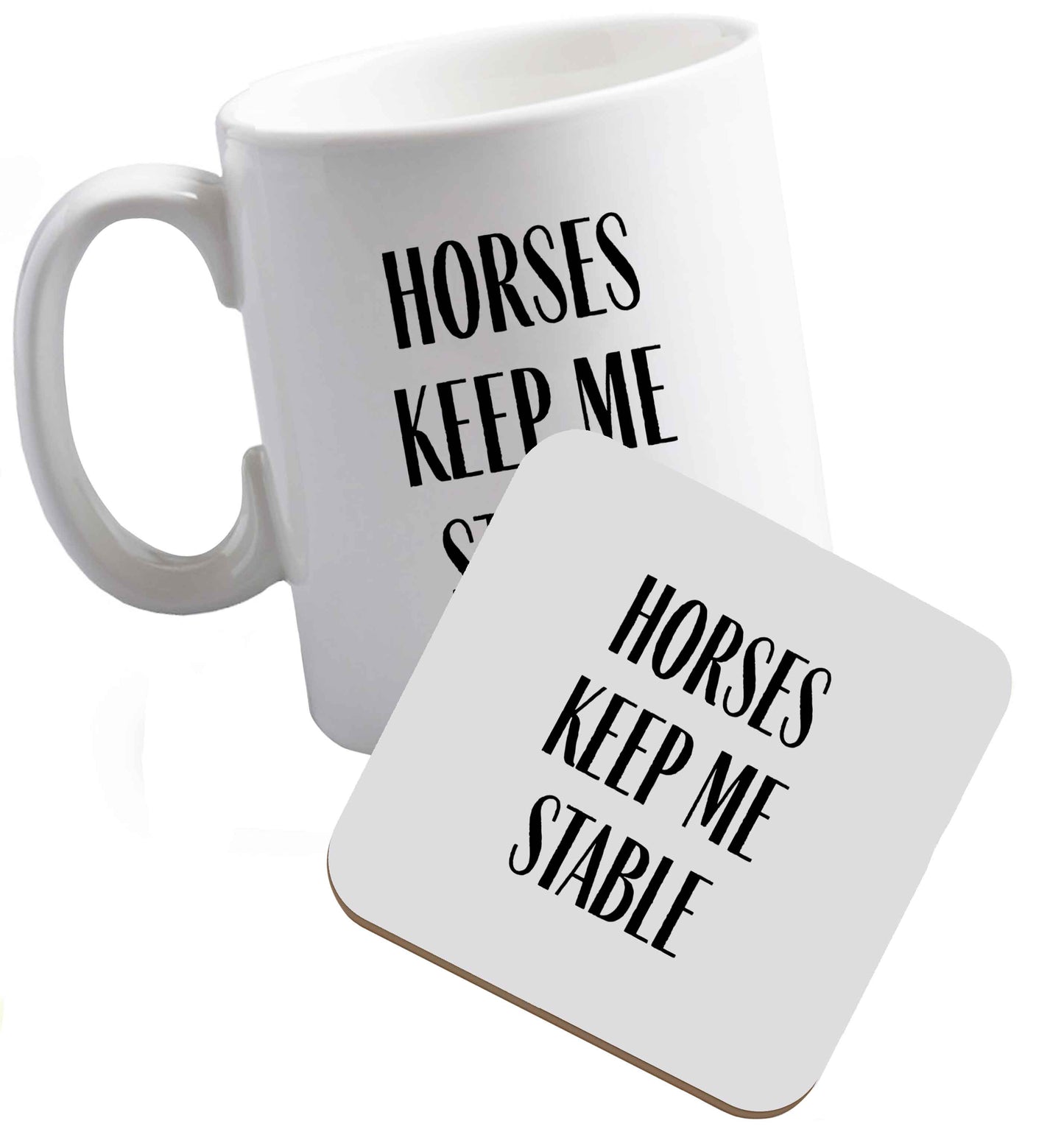 10 oz Tis The Season to Drink Whisky ceramic mug and coaster set right handed