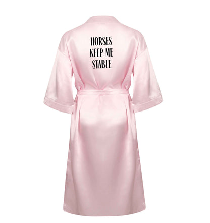 Horses keep me stable XL/XXL pink ladies dressing gown size 16/18