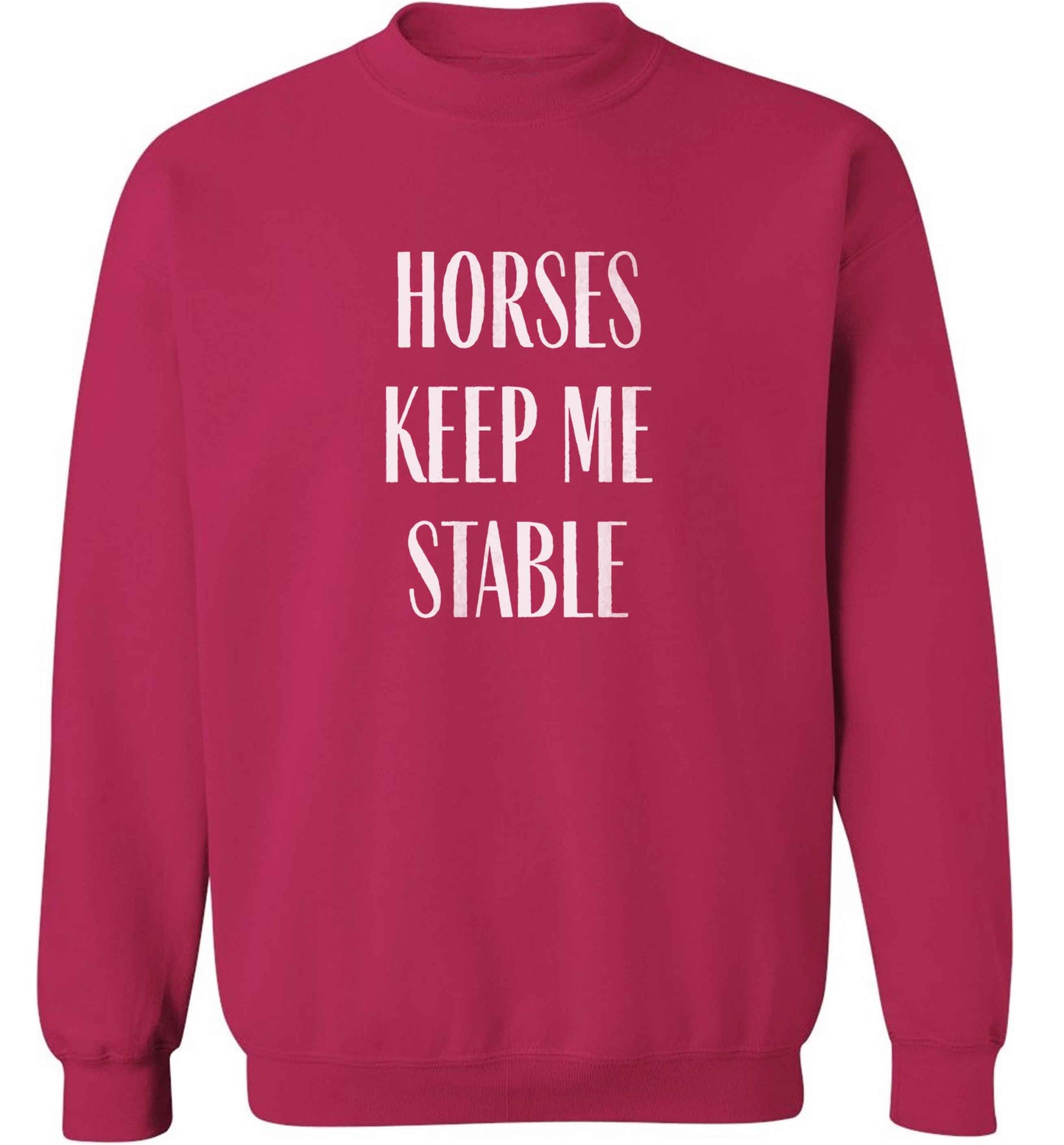 Horses keep me stable adult's unisex pink sweater 2XL