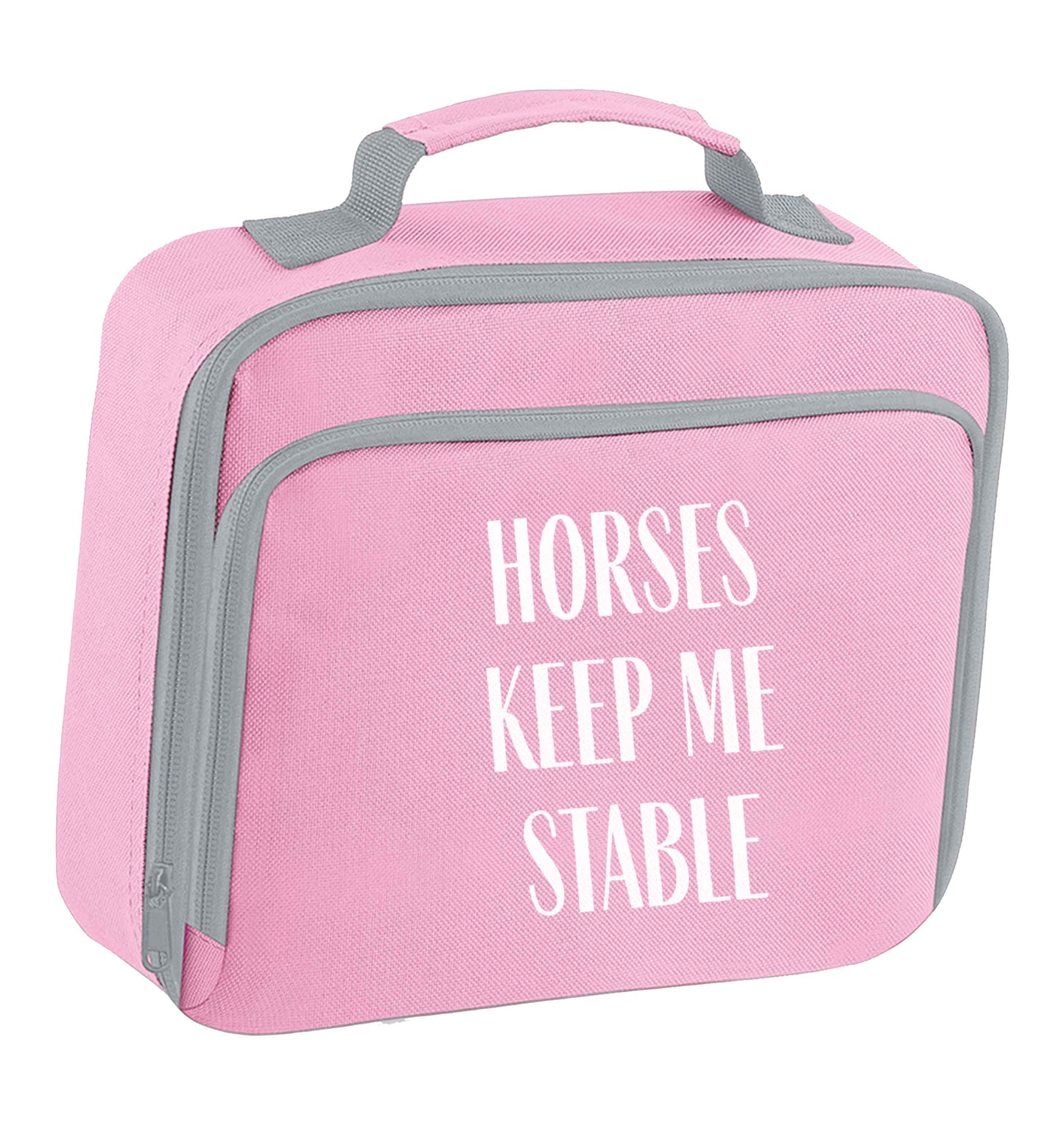 Horses keep me stable insulated pink lunch bag cooler