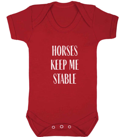 Horses keep me stable baby vest red 18-24 months