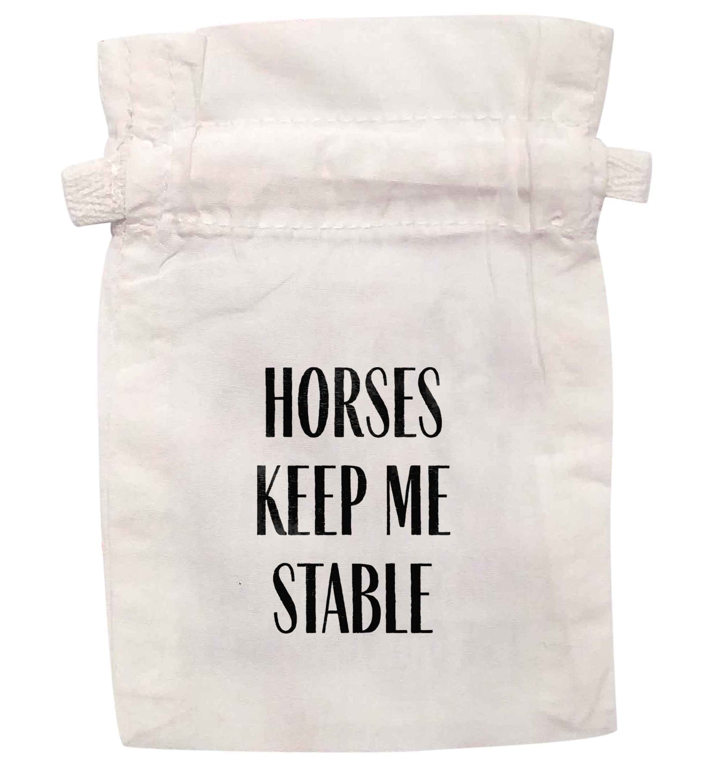 Horses keep me stable | XS - L | Pouch / Drawstring bag / Sack | Organic Cotton | Bulk discounts available!