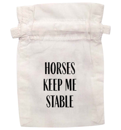 Horses keep me stable | XS - L | Pouch / Drawstring bag / Sack | Organic Cotton | Bulk discounts available!