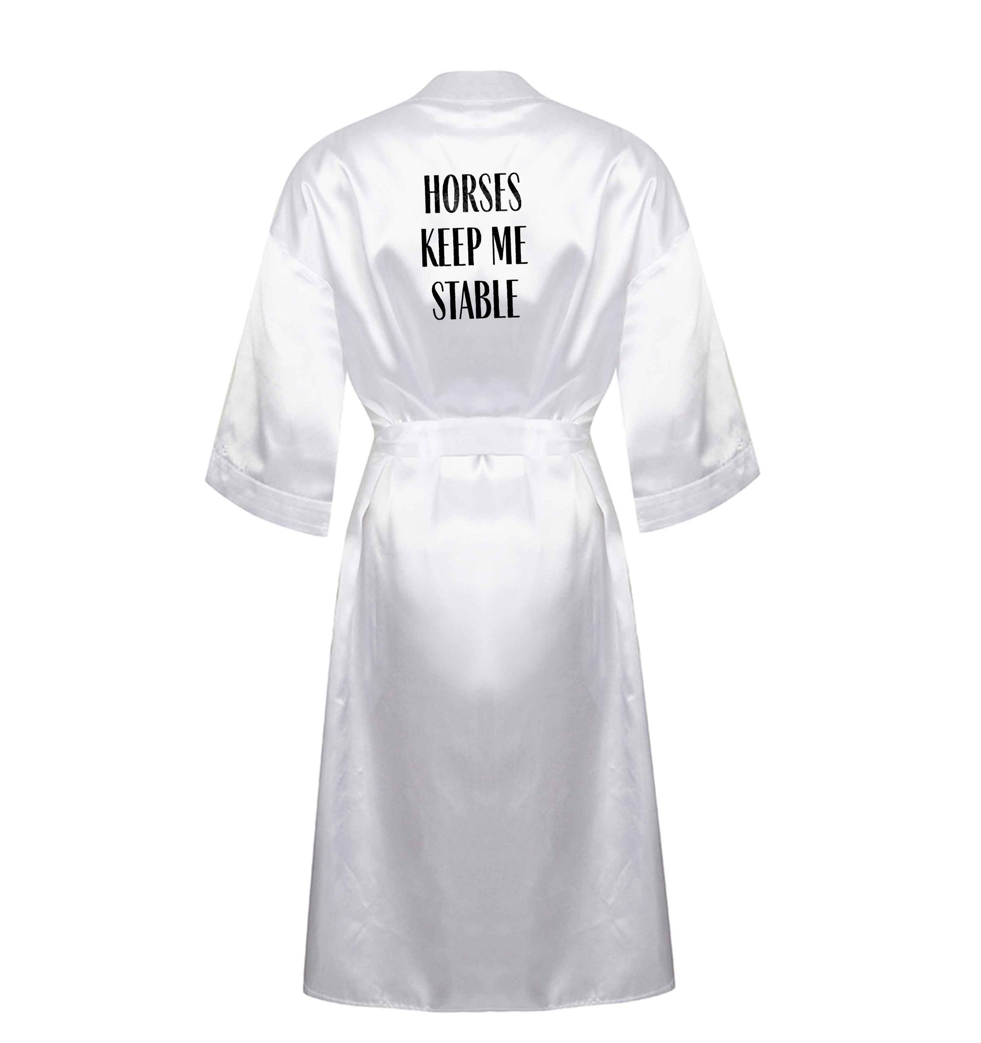 Horses keep me stable XL/XXL white ladies dressing gown size 16/18
