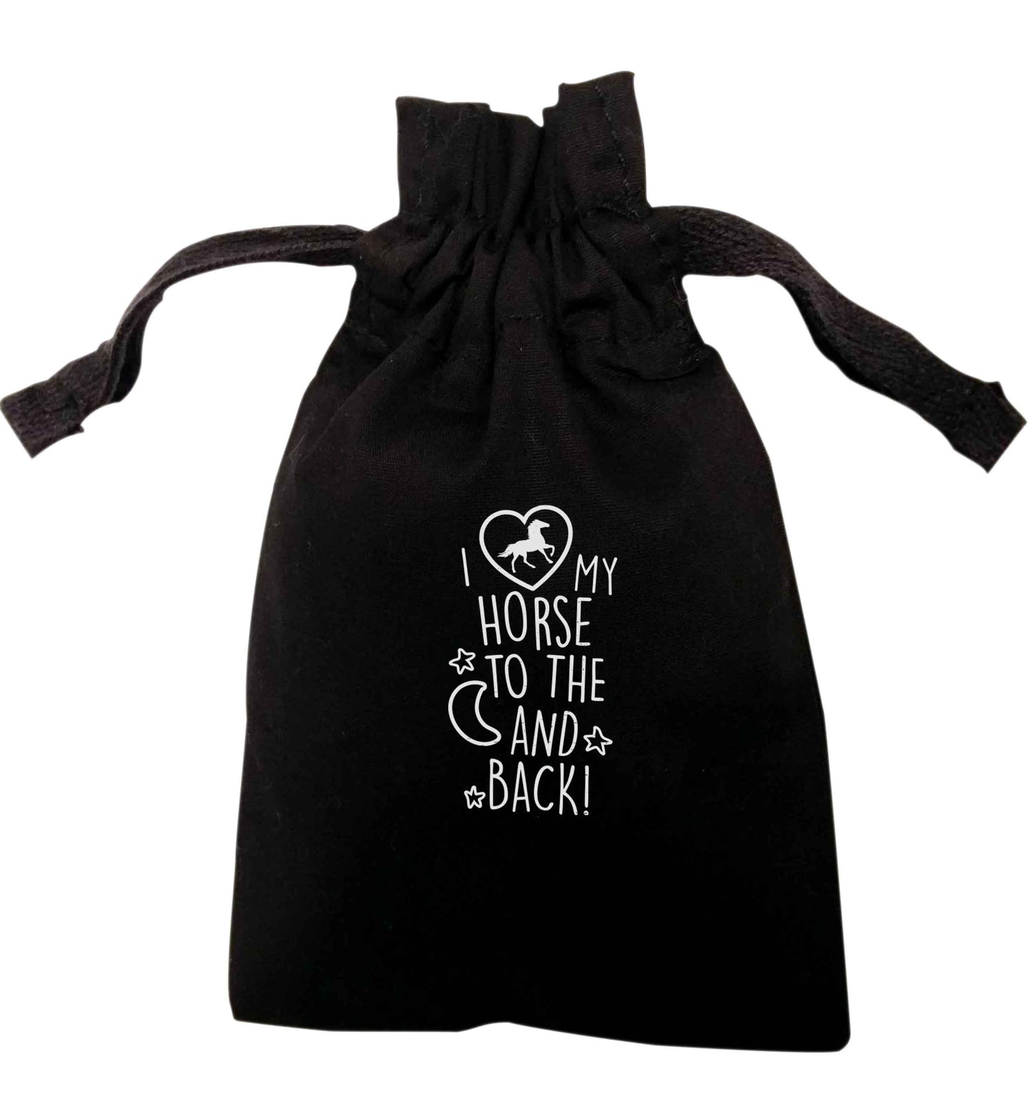 I love my horse to the moon and back | XS - L | Pouch / Drawstring bag / Sack | Organic Cotton | Bulk discounts available!