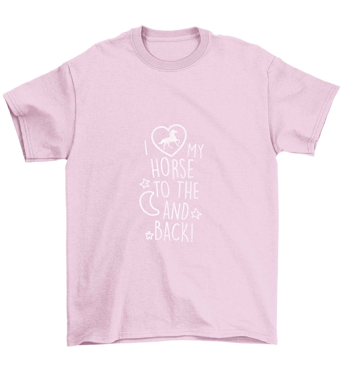 I love my horse to the moon and back Children's light pink Tshirt 12-13 Years