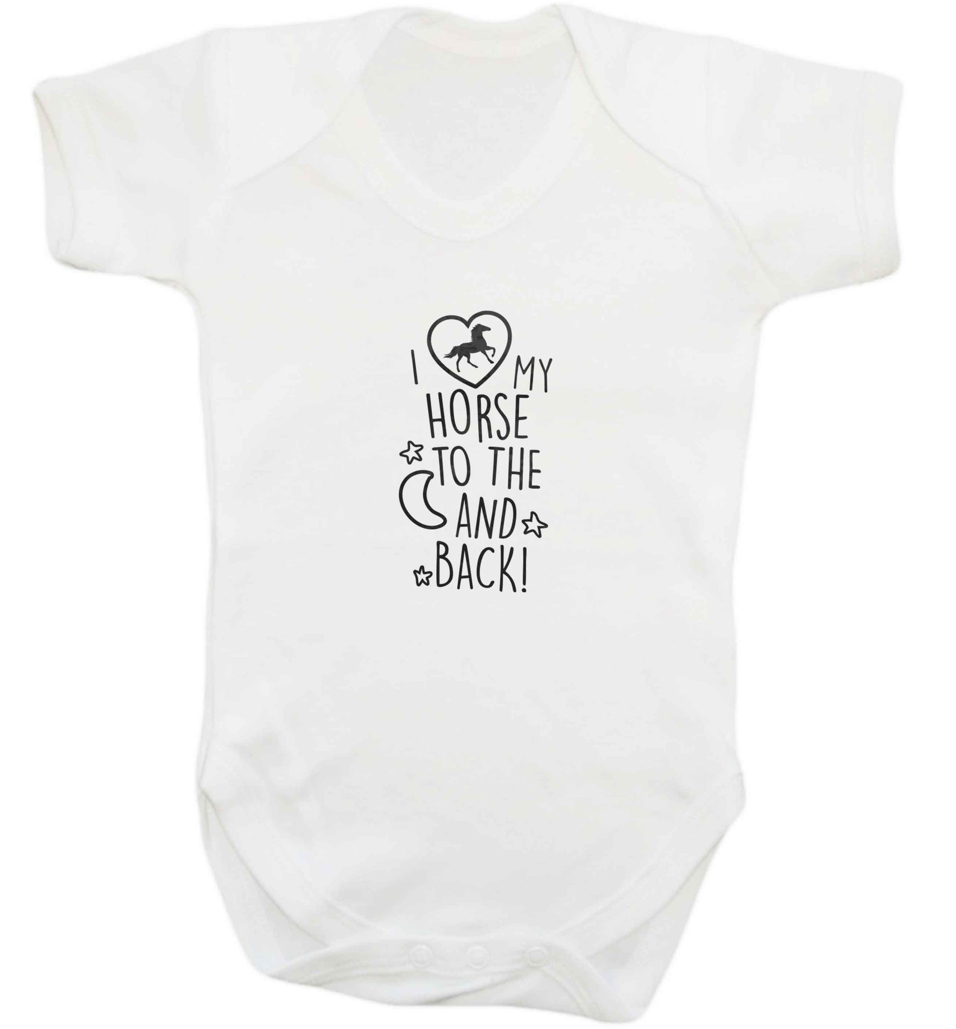 I love my horse to the moon and back baby vest white 18-24 months