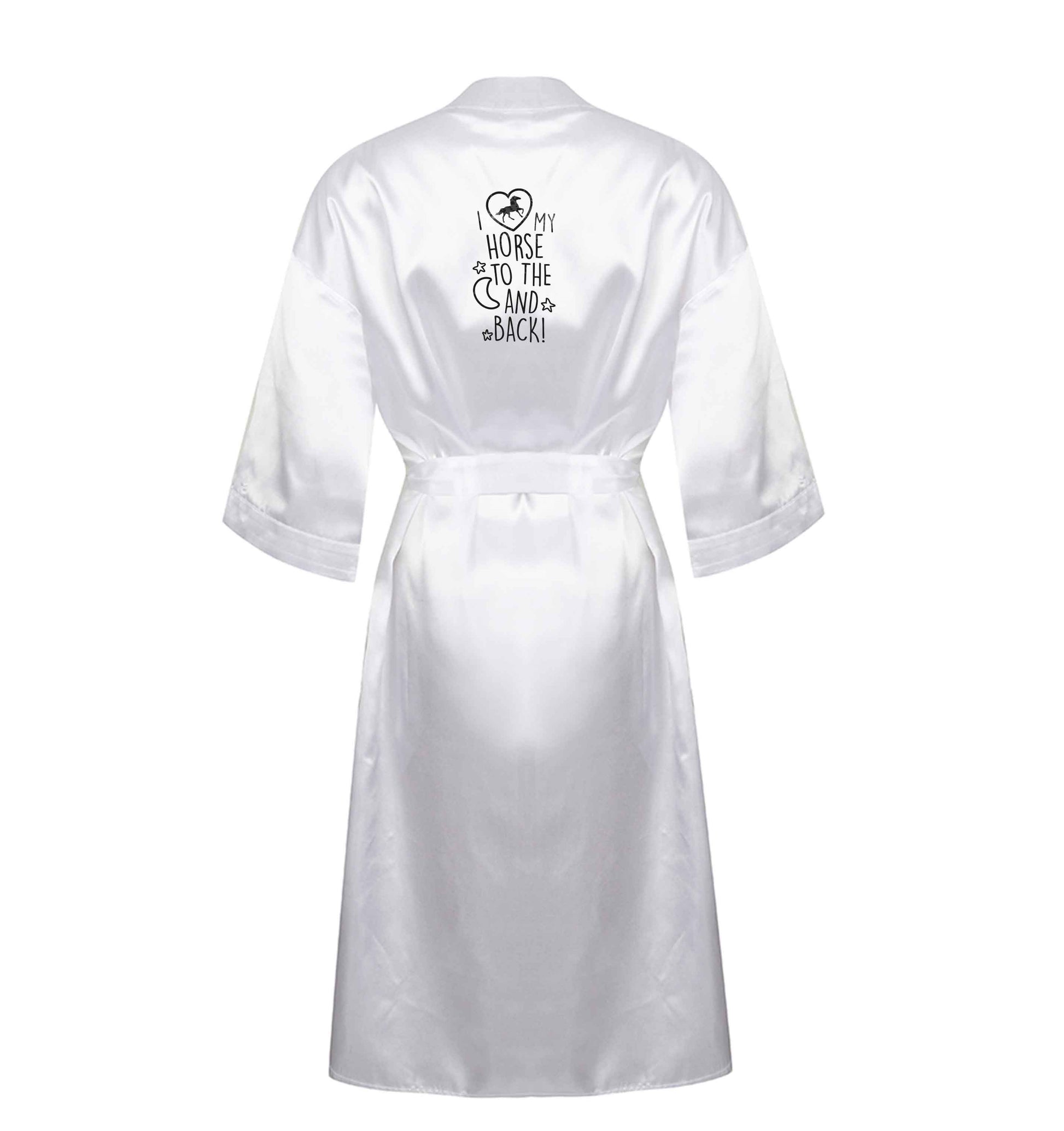 I love my horse to the moon and back XL/XXL white ladies dressing gown size 16/18
