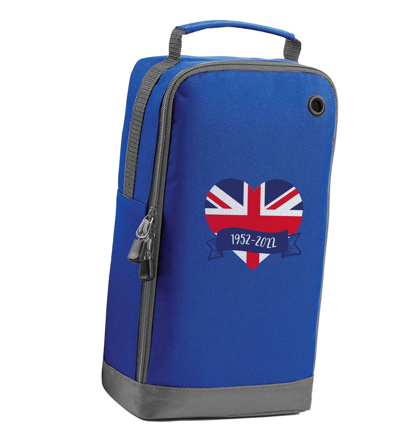 British flag heart Queens jubilee blue sports shoe bag vertical print