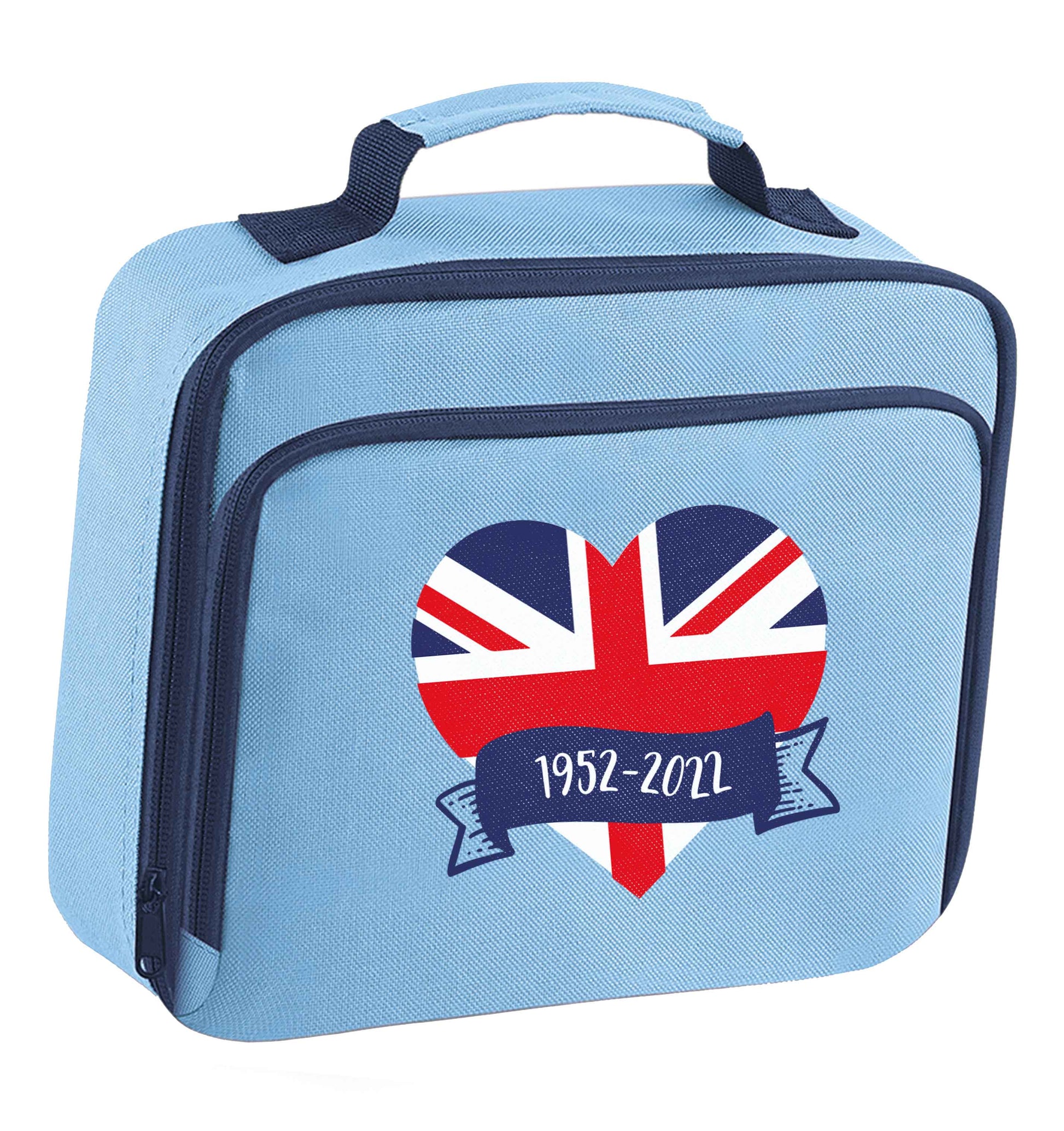 British flag heart Queens jubilee insulated blue lunch bag cooler