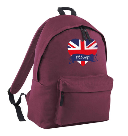 British flag heart Queens jubilee | Children's backpack