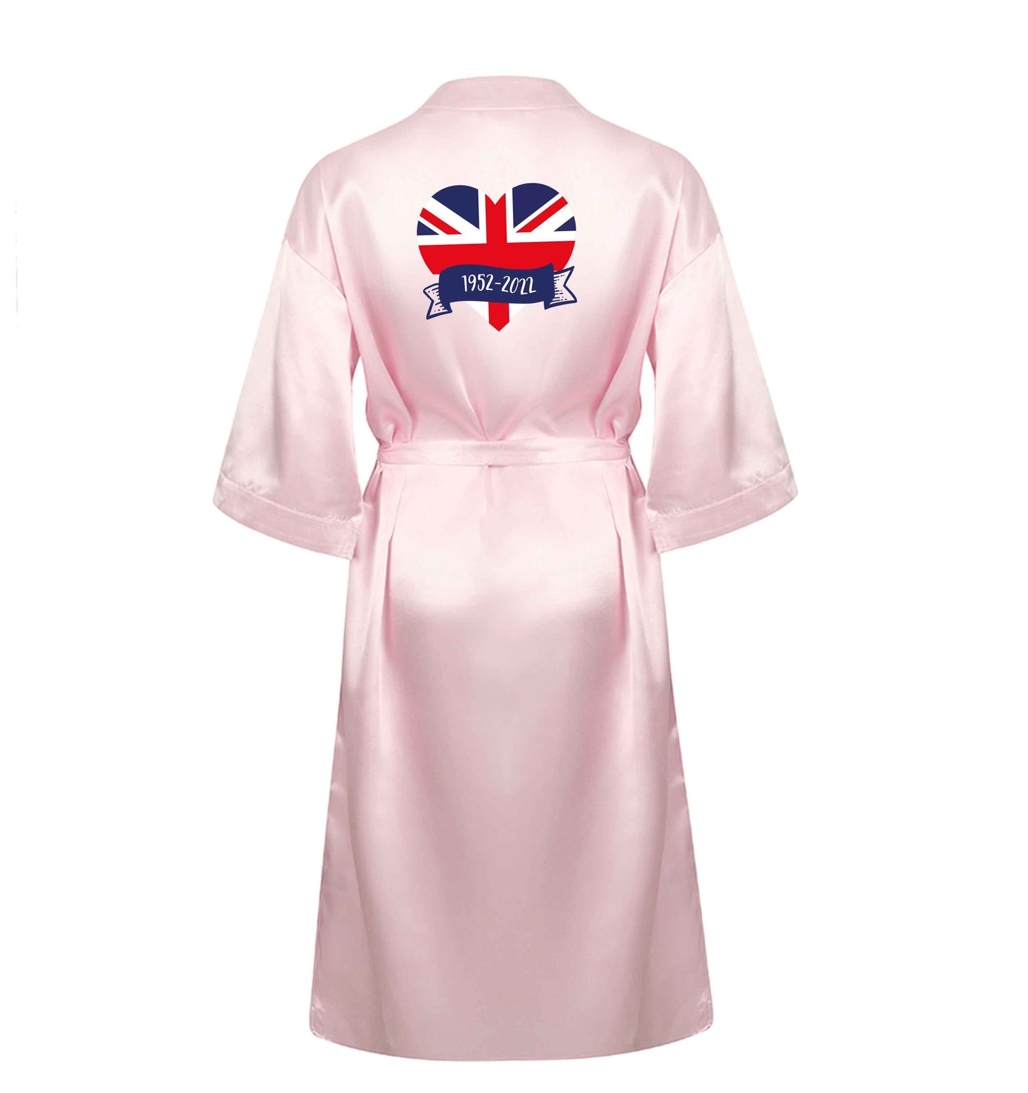 British flag heart Queens jubilee XL/XXL pink ladies dressing gown size 16/18
