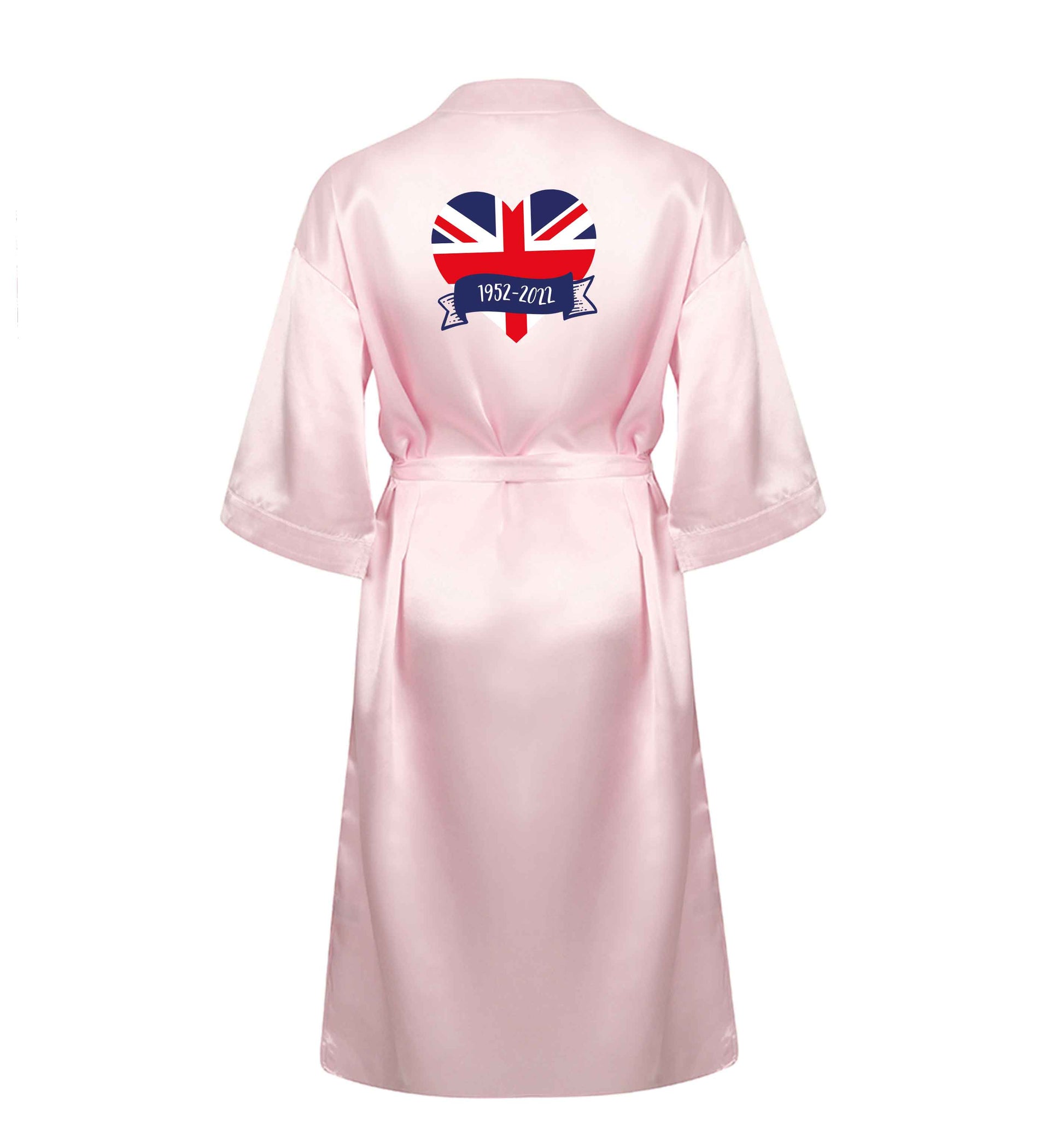 British flag heart Queens jubilee XL/XXL pink ladies dressing gown size 16/18